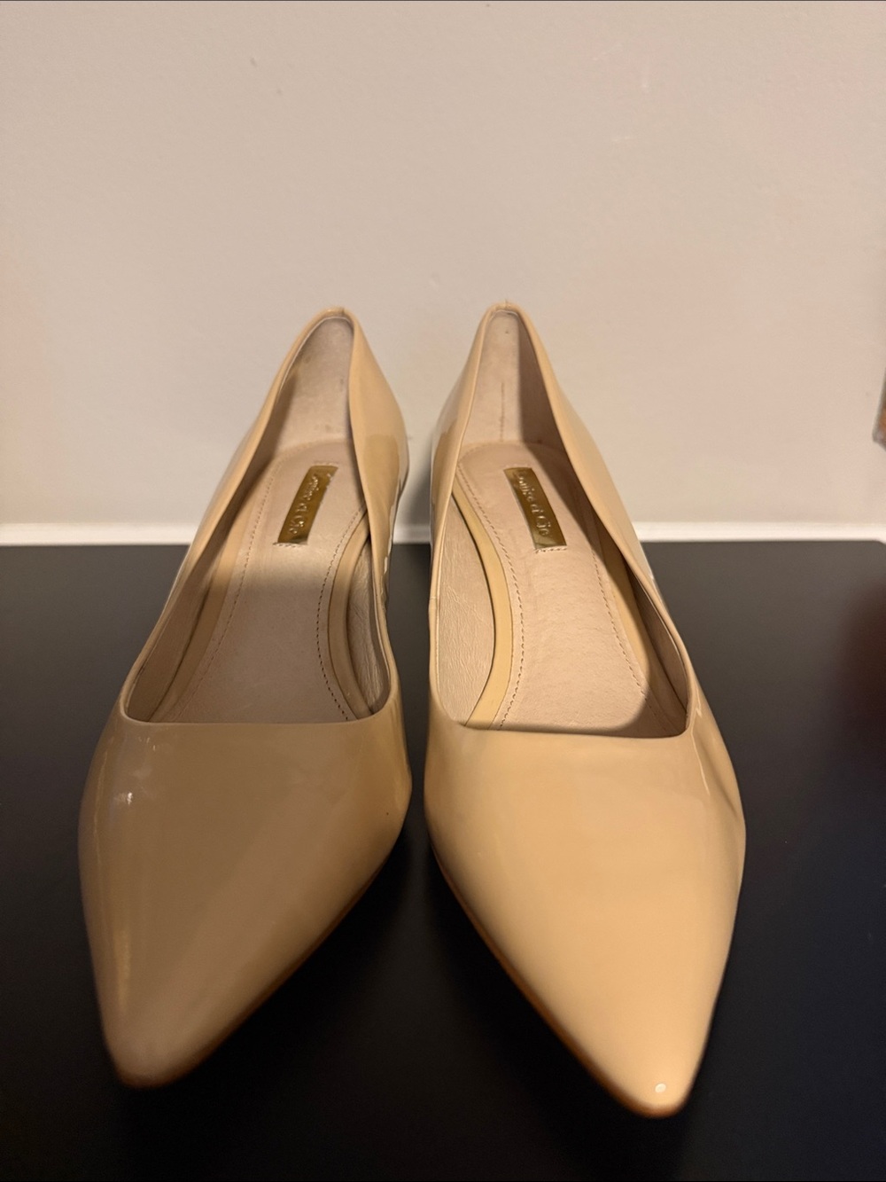 Louise et Cie Nude Patent Pointed-Toe Pumps - Picture 4 of 8
